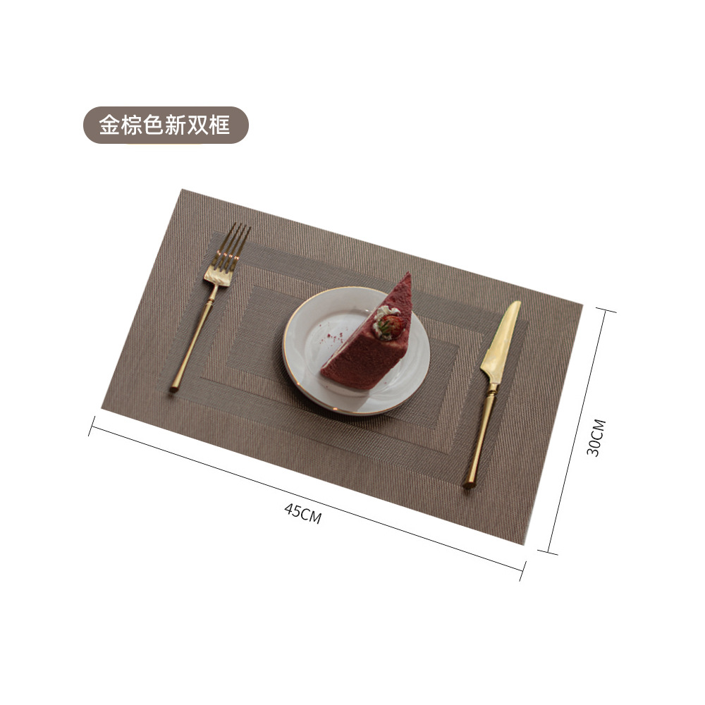 Ningxin transfronterizo Teslin protección del medio ambiente mantel de PVC 30*45 aislamiento térmico antideslizante estera de mesa de montaña corredor de mesa Western placemat