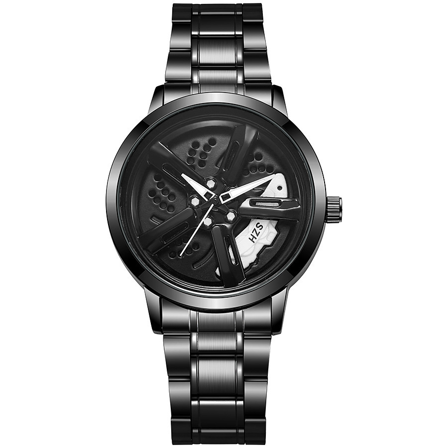 Men's quartz watch, waterproof, automatic movement, wheel design