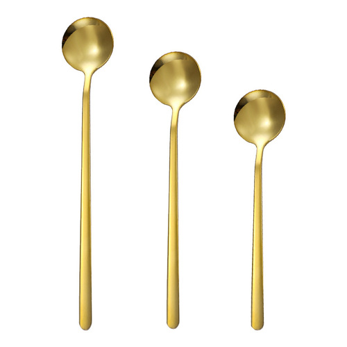 304 stainless steel small round spoon coffee spoon bird's nest tremella spoon honey dessert wedding souvenir mixing spoon gift