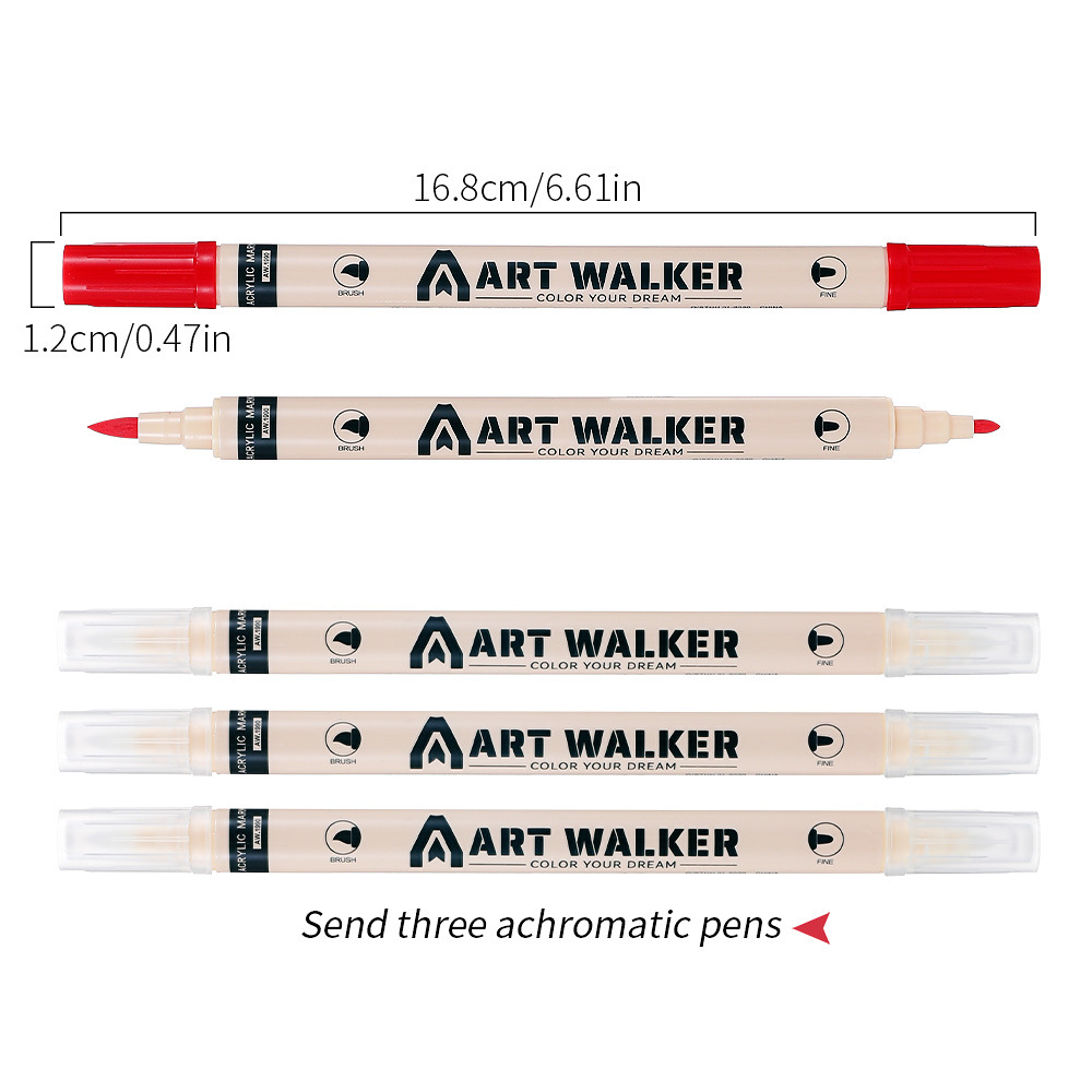 Transfronterizos calientes de doble cabeza de acrílico marcador 36 color conjunto de bolígrafo de dibujo blando y duro de doble cabeza de dibujo conjunto de papelería de dibujo infantil