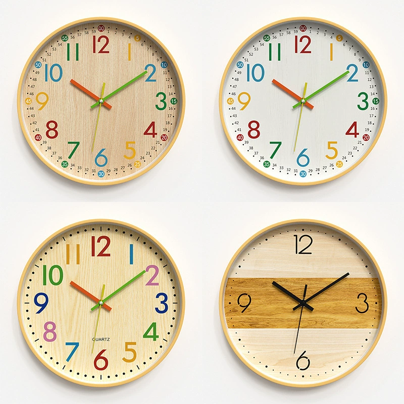 Бамбуковые настенные часы кварцевые часы спальня гостиная для детей часы минималистичный домашний стол 12 дюймов 30CM