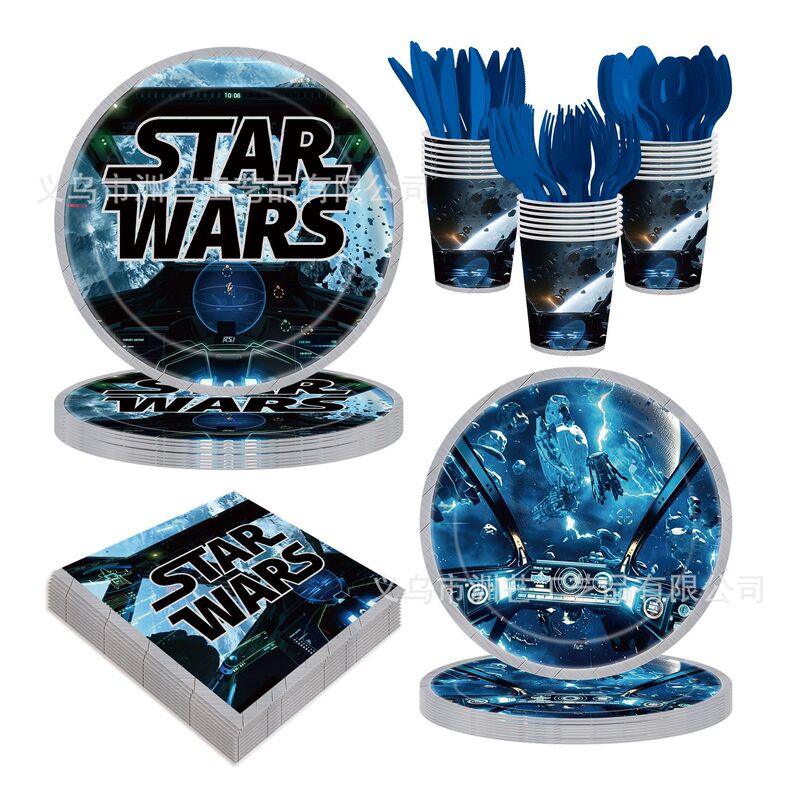 Star Wars Themed Party Tableware Paper Plates Children's Birthday Decorations Star Wars Children's Day