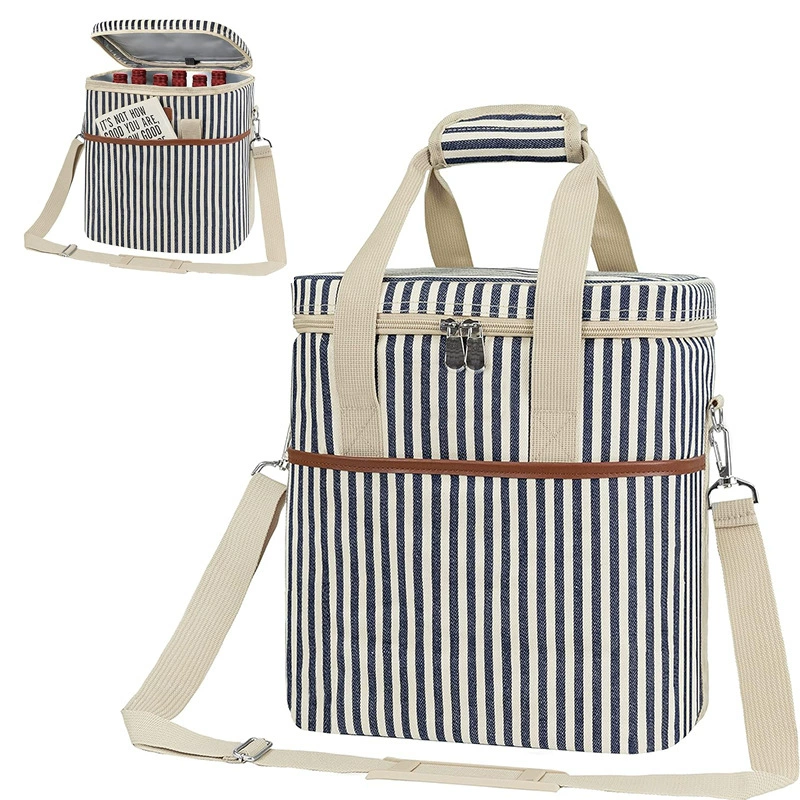 Теплоизоляционная сумка на 6 бутылок красного вина, алюминиевая фольга, портативная двухкомпонентная теплоизоляционная сумка через плечо, наружная сумка со льдом из холодного Красного вина