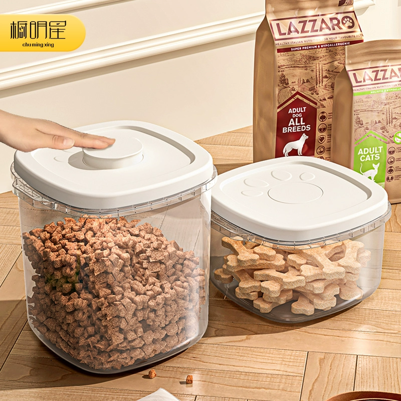 Бочка для хранения корма для кошек, герметичная бочка для корма для собак, влагостойкая вакуумная бочка для хранения продуктов питания, ящик для хранения продуктов для домашних животных и закусок