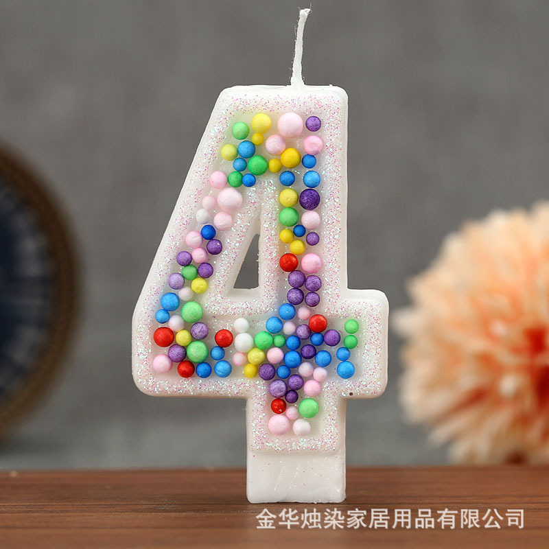 カラフルなボール誕生日キャンドルパーティーパーティーアマゾンホットセールクリエイティブデジタルキャンドルケーキデコレーションギフト|undefined