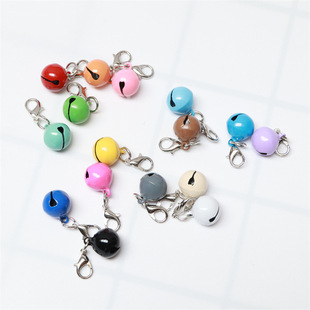 Cross-border Lobster Keychain Bell Hanging Accessories Collar Bell diy Cat and Dog Pet Collar Hook Colorful Bell