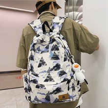 时尚新款书包男女大学生大容量双肩包潮流中学生初中生高中背包女