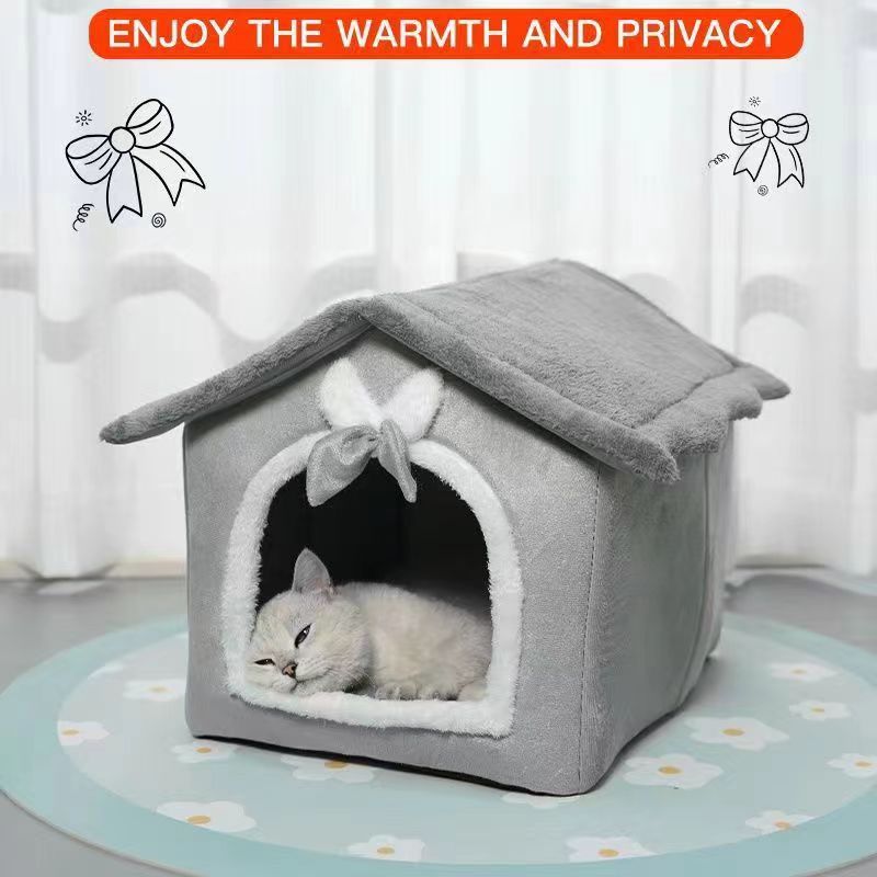 猫帐篷保暖狗床猫窝狗房子窝四季通用宠物窝猫别墅小型犬比熊狗窝|undefined