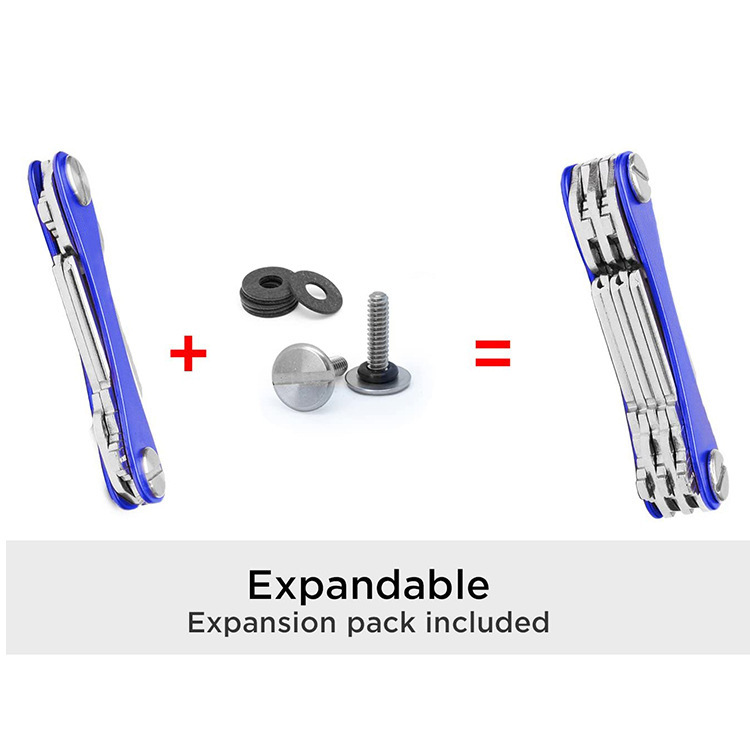 Amazon caliente metal clave titular de la Cadena clave organizador caja de almacenamiento logo impresión