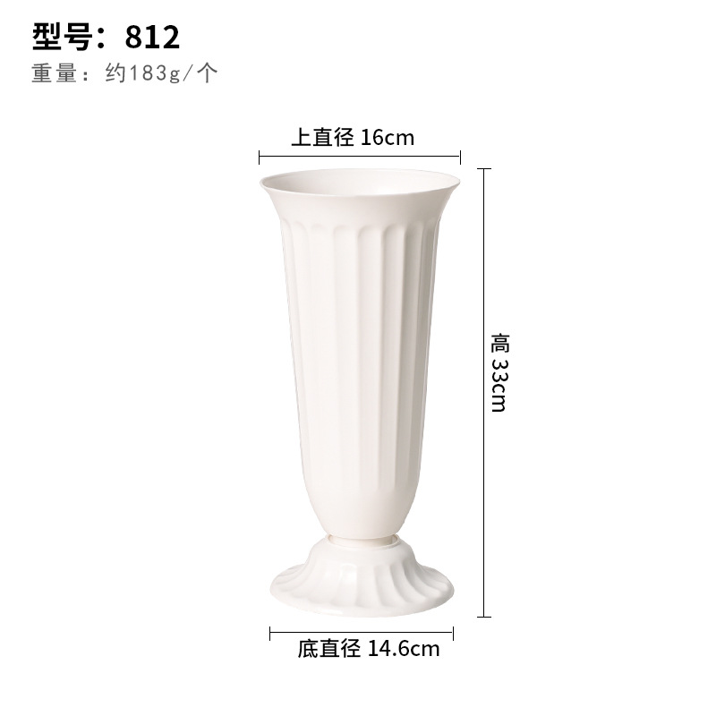 812 화이트 촛대 16*33cm