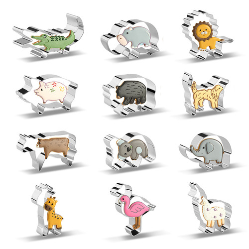 Theme Cartoon Dinosaur Cookie Cutter Cookie Cutting Set Valentine's Day Thanksgiving Cookie Cutter DIY Baking Tools