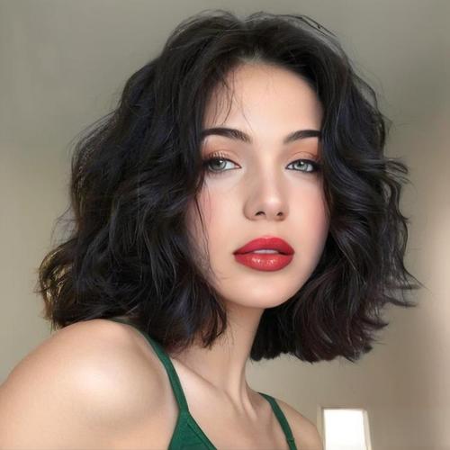 African cross-border trade wig for women, small curly, Western and European style, synthetic fiber wigs, fluffy and natural, short curly wig, factory wholesale
