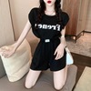 Fashion Network suit Can be sweet summer Sporty Backless jacket shorts Two piece set