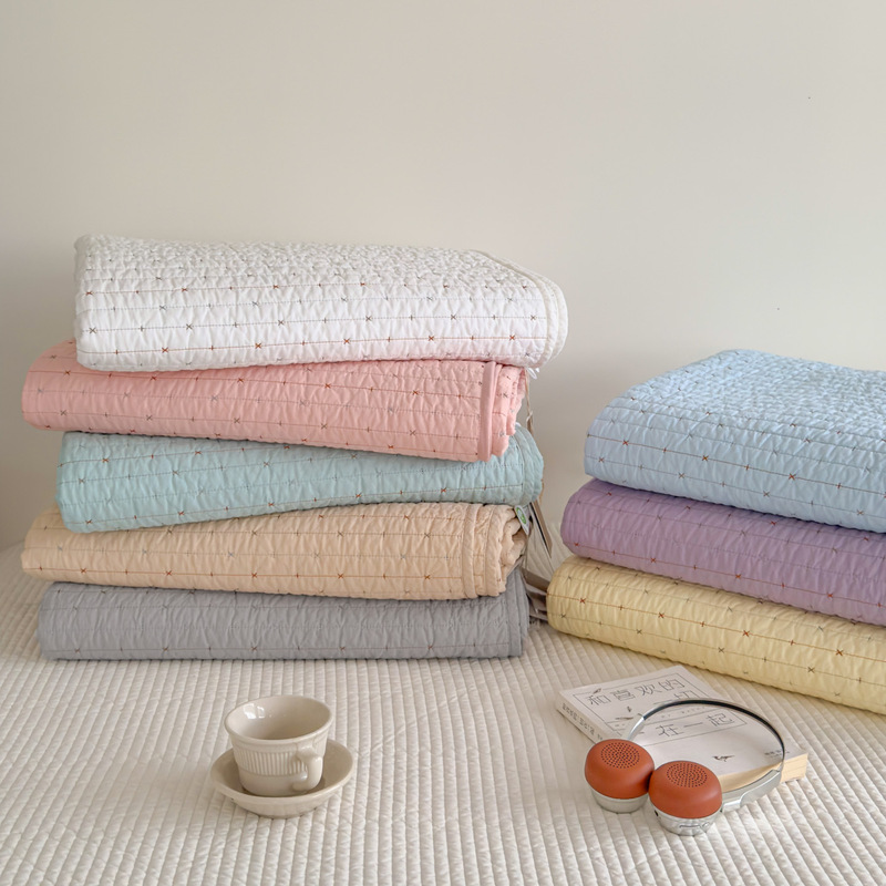 Class a Double-Sided Pure Cotton Bed Cover Three-Piece Set, All-Cotton Inside and Out, Cotton Tatami Bed Sheet, Kang Cover, Mattress Cover, Suitable for All Seasons 4