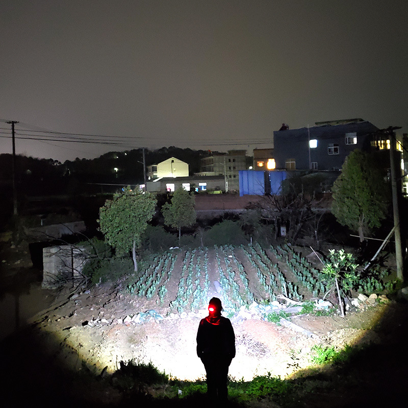 P70 luz frontal fuerte iluminación LED iluminación montada en la cabeza carga al aire libre luz de pesca nocturna banco de energía luz de emergencia equipo linterna