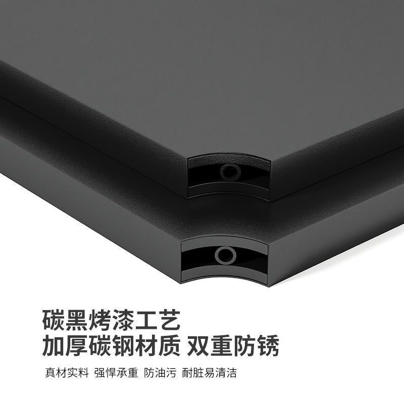 家用加厚加粗碳钢可移动厨房置物架落地带滑轮多功能小电器收纳架|undefined
