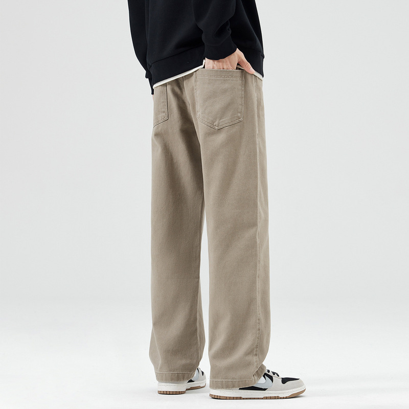Aurorass Heavy khaki Casual Pants Men's and Women's Straight Wide Leg Loose fleece-lined Thickened Pants Cotton Pants Aurorass Heavy khaki Casual Pants Men's and Women's Straight Wide Leg Loose fleece-lined Thickened Pants Cotton Pants