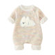 Baby's Autumn Double-Layer Long-Sleeved fleece-lined Wool Overalls Full Moon Clothes Cute Baby's Hare Clothes Crawling Clothes