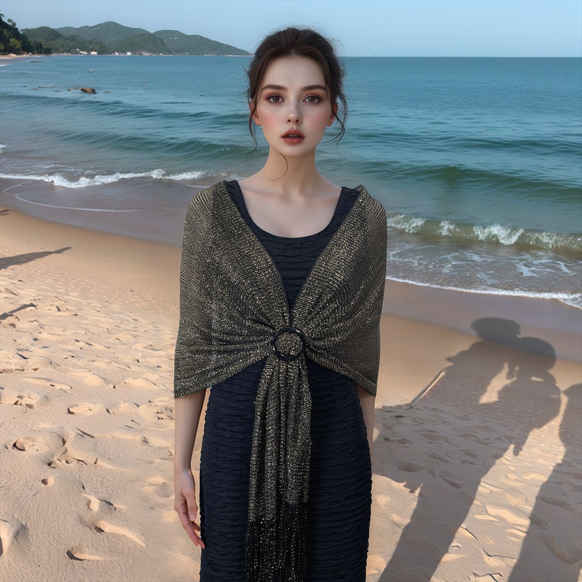 黑色金丝黑兰扣