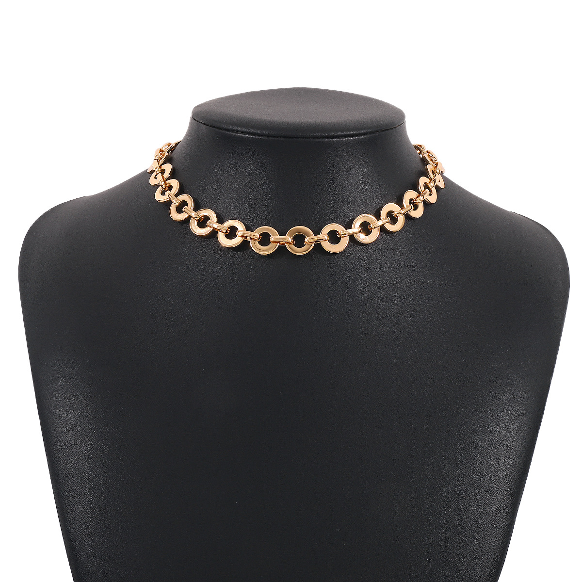 Retro Einfache Geometrische Goldene
silbrig Einfarbig Legierung Halskette display picture 5