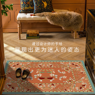 2U8K American Retro Entrance Door Floor Mat Pvc Scrubbable Carpet Door Mat Entrance Door Mat Door Leather Kitchen