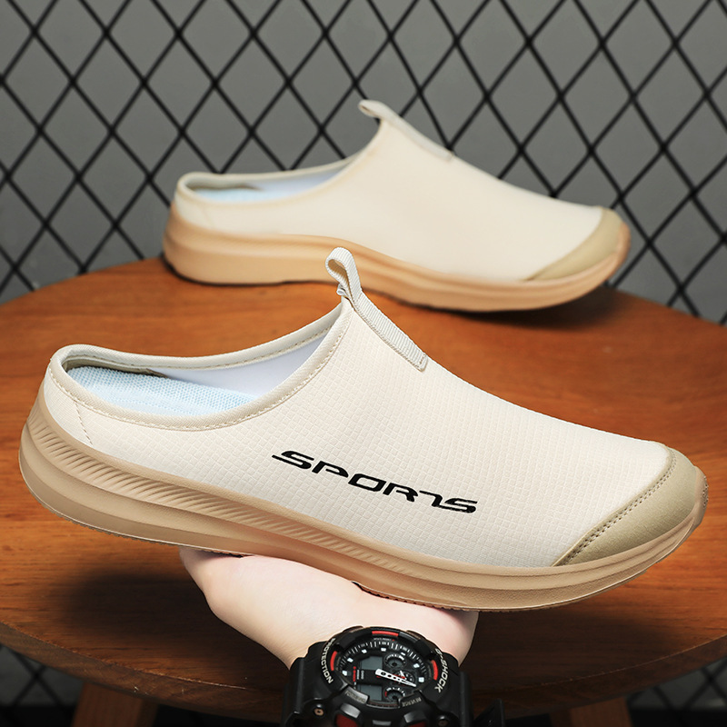 Men's Shoes, New Summer Slippers, Breathable, Lightweight Casual Shoes, Cross-Border Shipping, Simple Slip-On Soft-Soled Half-Slip Shoes Men's Shoes, New Summer Slippers, Breathable, Lightweight Casual Shoes, Cross-Border Shipping, Simple Slip-On Soft-Soled Half-Slip Shoes