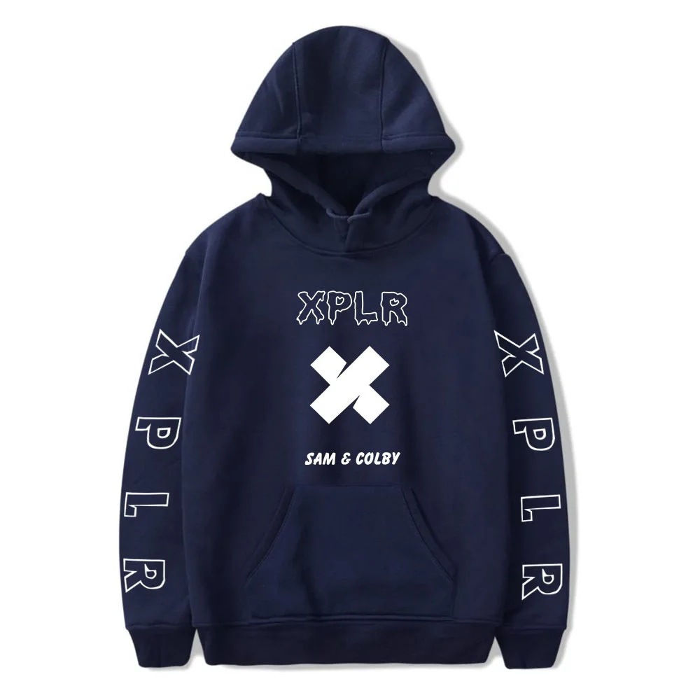 Winter Hoodies Sam And Colby Pullover XPLR Hoodie Printed Sa