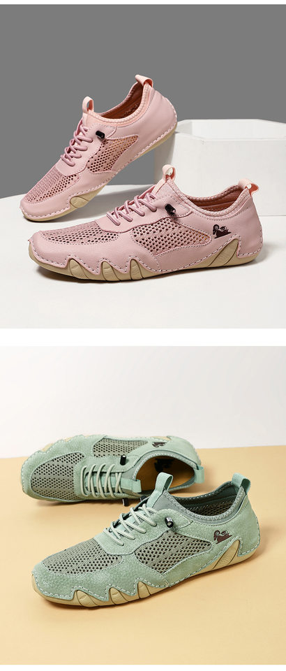 Giày thể thao unisex cỡ lớn thoáng khí lưới mùa hè, đế bằng — Z8808 kaki, Z8808 màu hồng, Z8808 màu nâu, Z8808 màu xám chi tiết 22