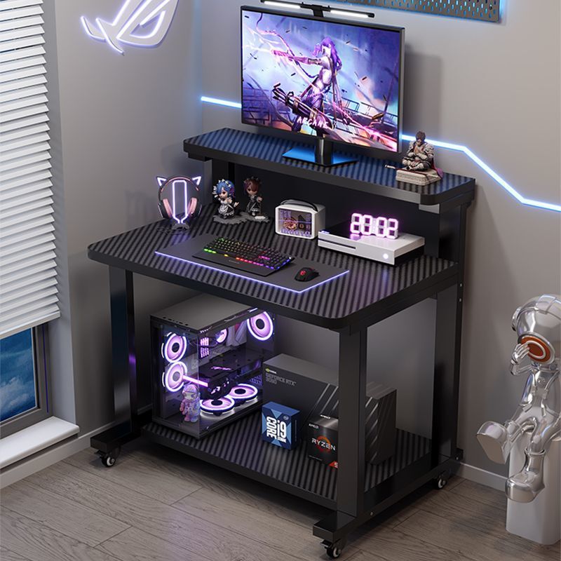 Carbon Fiber Computer Desk, Desktop Home-Use All-In-One Gaming Table, Multi-Layer Office Desk, Small Apartment Movable Study Table Carbon Fiber Computer Desk, Desktop Home-Use All-In-One Gaming Table, Multi-Layer Office Desk, Small Apartment Movable Study Table