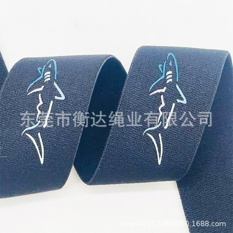 Personalizada antideslizante silicona goteo de impresión ciclismo banda elástica banda elástica de impresión de silicona de punto recto