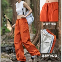 工装裤女款春秋户外登山徒步伞兵裤轻薄情侣运动山系防泼水冲锋裤