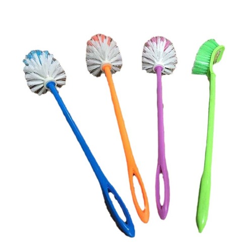 Factory Wholesale Household Large Toilet Brush Bathroom Cleaning Supplies Plastic Toilet Brush Cleaning Round Ball Toilet Brush