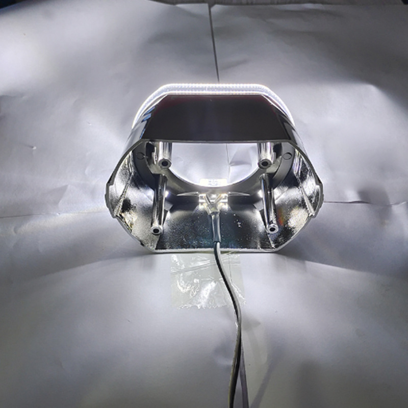 Cuadrado cubierta de decoración de automóviles LED faro lente cubierta de decoración 2.5 / 3 pulgadas guía de luz universal ángel ojo