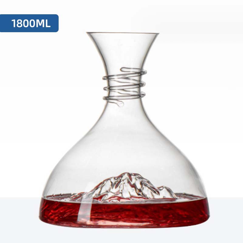 Decantador de cristal de vino pourer con mango hogar separador de vino rápido vino extranjero boca oblicua decantador olla