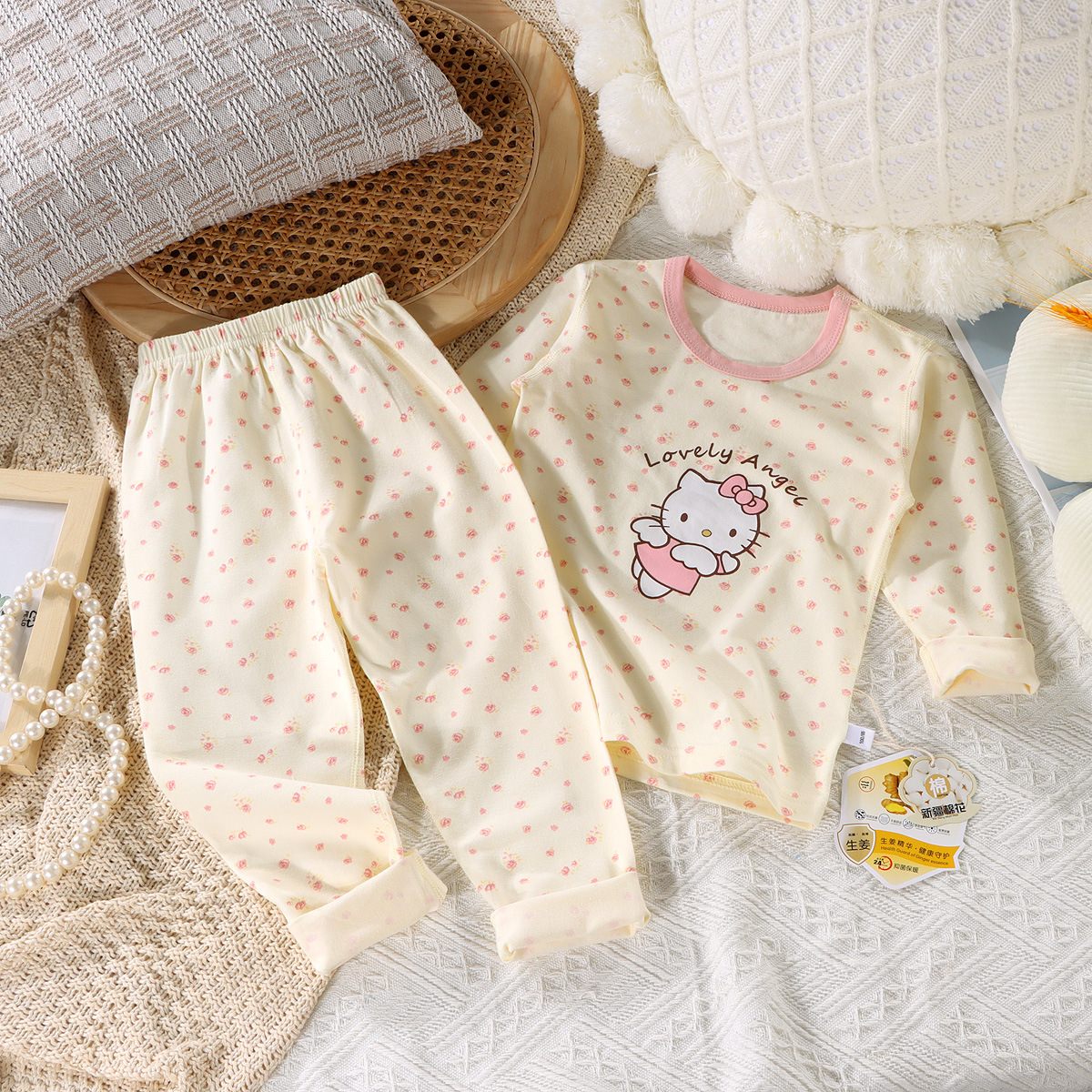 Lycra boneless pink floral katie