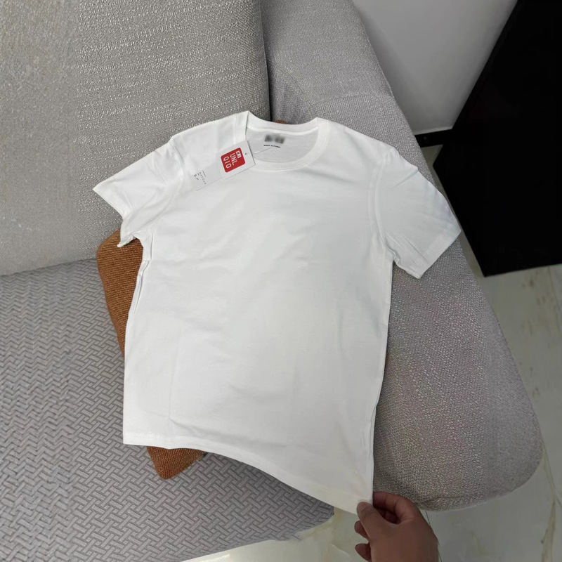 2026Mjunlqio Home Short-Sleeved T-Shirt, Versatile Short-Sleeved Round-Neck Couple's Versatile Unisex Pure Cotton T-Shirt