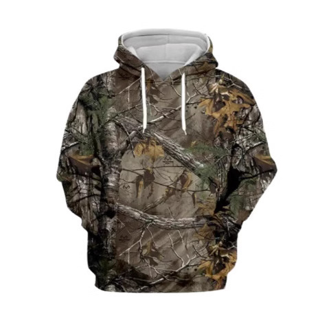 Camouflage Pattern Men's Hooded Sweatshirt Sweatshirt Personality Top 3D Printed Forest Jacket