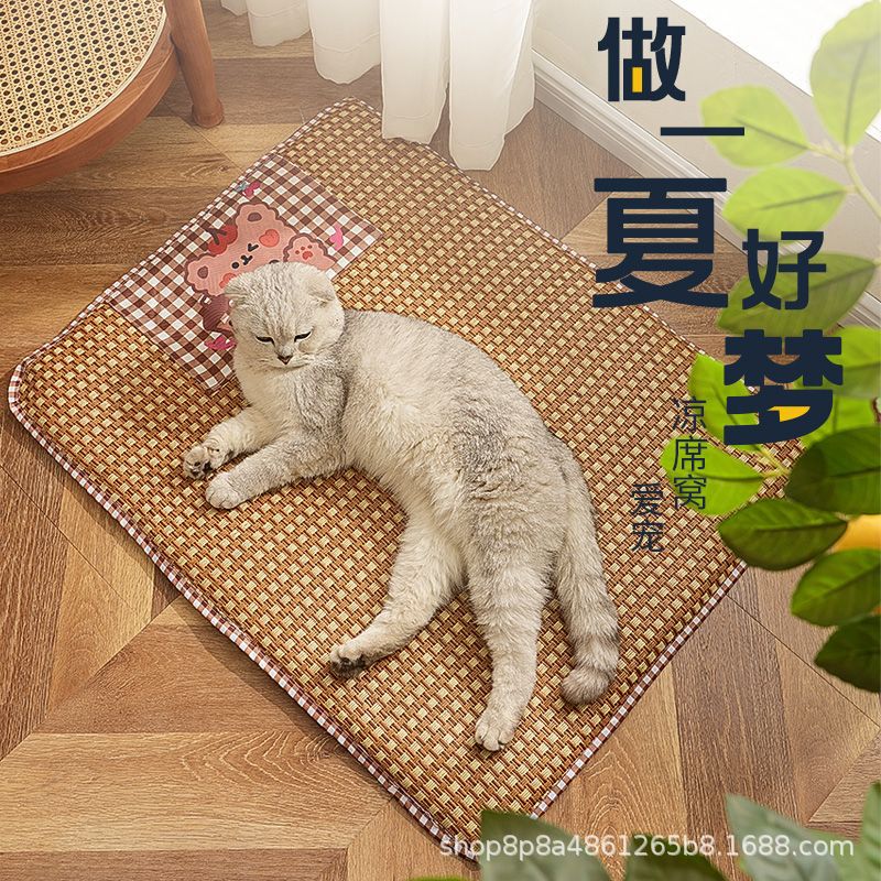 개 매트 여름 애완 동물 아이스 매트 여름 매트 잠자는 매트 바닥 매트 사육장 고양이 둥지 고양이 잠자는 매트
