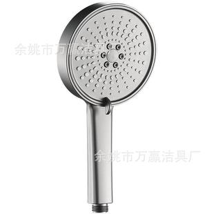 Factory Direct sales 12CM large panel five-speed pressurized shower nozzle hose bathroom hot water bath shower pressure