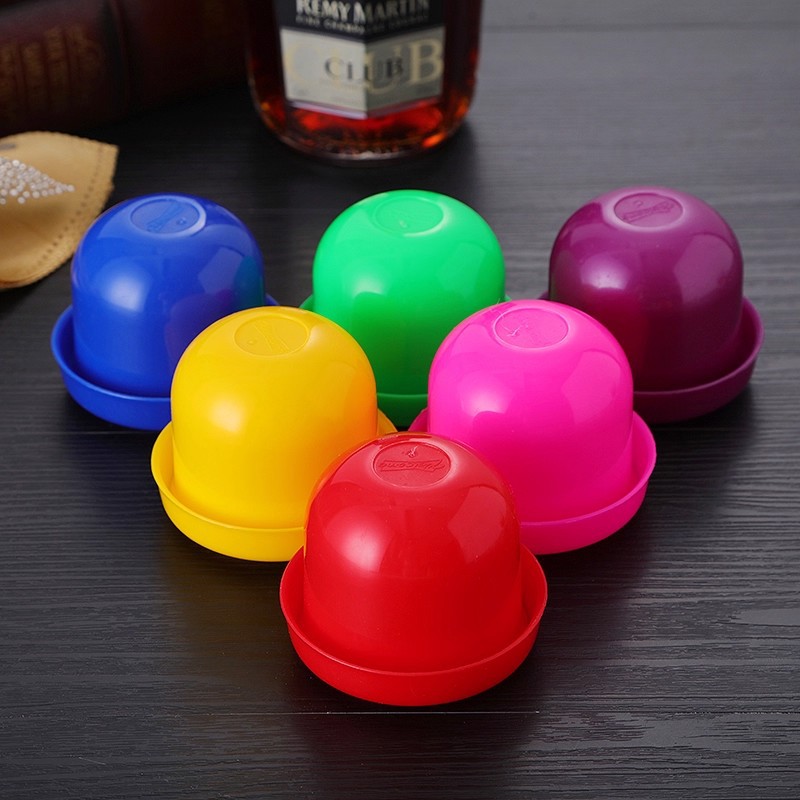 Juego de taza de tamiz de barra de KTV dados de manivela de entretenimiento con soporte inferior tapón de dados de plástico