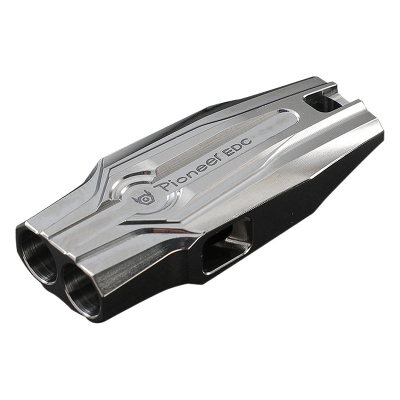 Pioneer Edc Titanium Alloy Outdoor Survival Tool Whistle ∮8*48Mm High Frequency High Decibel Pendant
