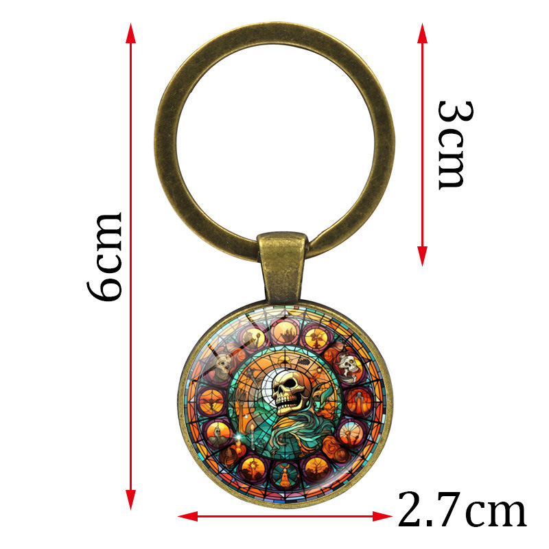 Halloween Geist Schädel Schlüsselanhänger Anhänger Halloween Schloss Anhänger Schlüsselanhänger Anhänger Ornament_voghion.com