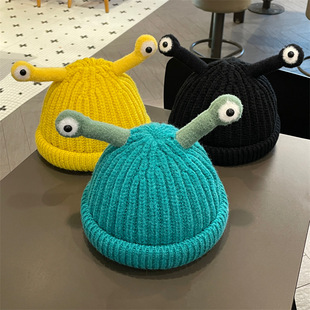 Funny Hat autumn and winter woolen hat children's cute cartoon luminous tentacle warm knitted hat woolen hat fashion