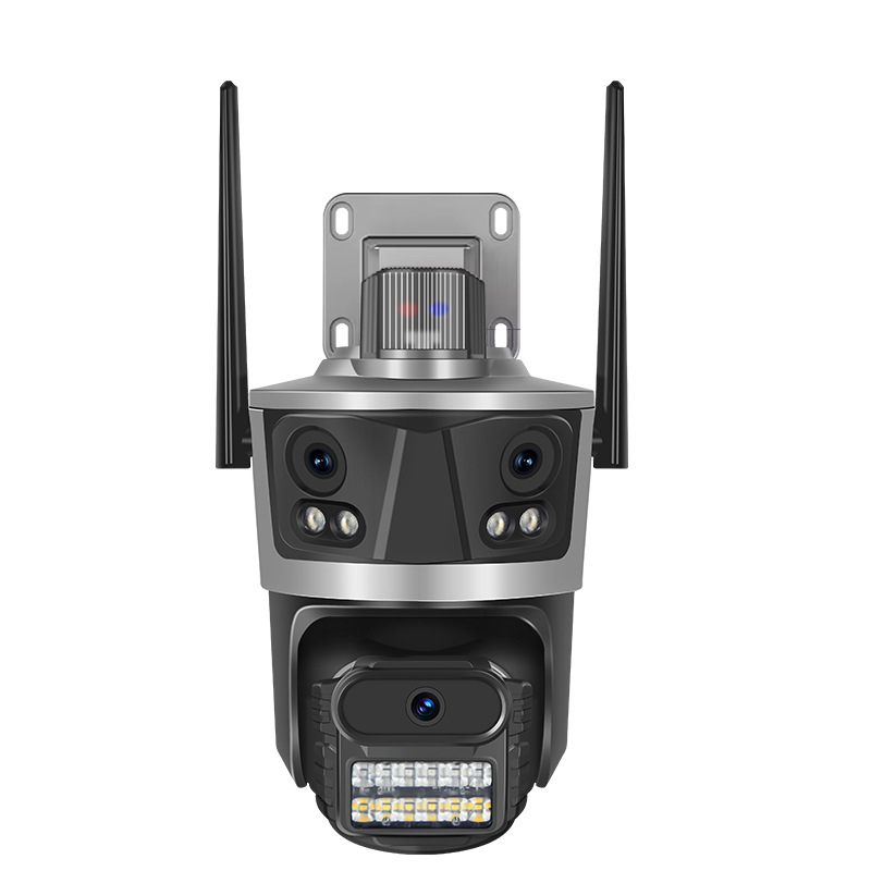 Tres ojos al aire libre, tres imágenes, 8 millones de cámaras inalámbricas de monitoreo de alta definición de visión nocturna a color completo