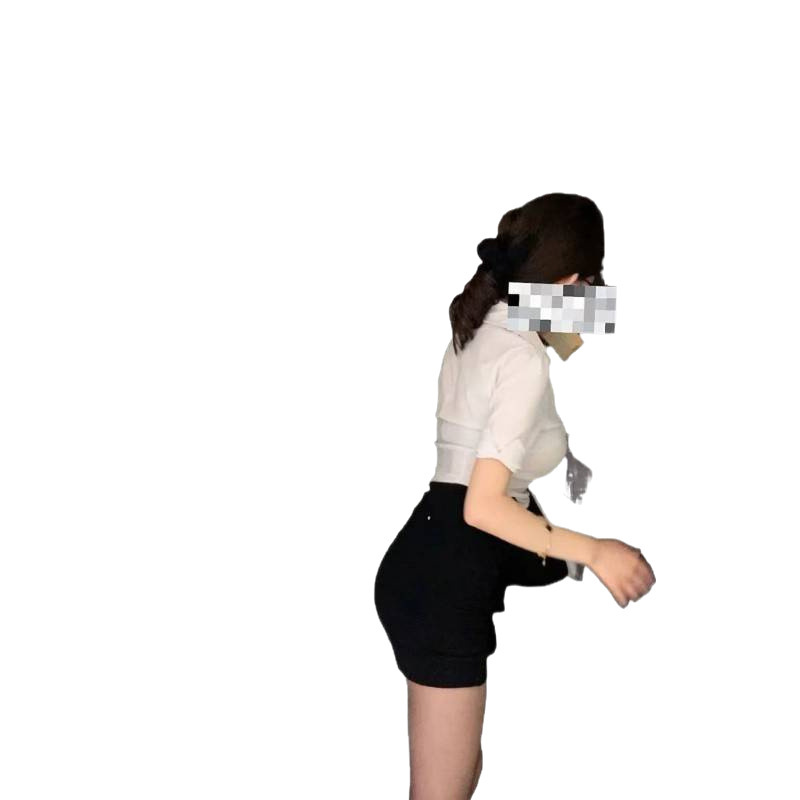 夏季新款收腰显瘦短袖纯欲OL制服套装女职业臀裙衬衫辣妹上衣|undefined