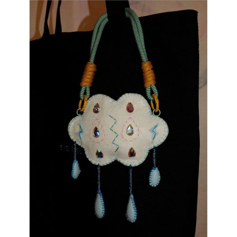 Potato "Clouds & Rain" Non-Woven Fabric Bag Pendant Earphone Case Decoration