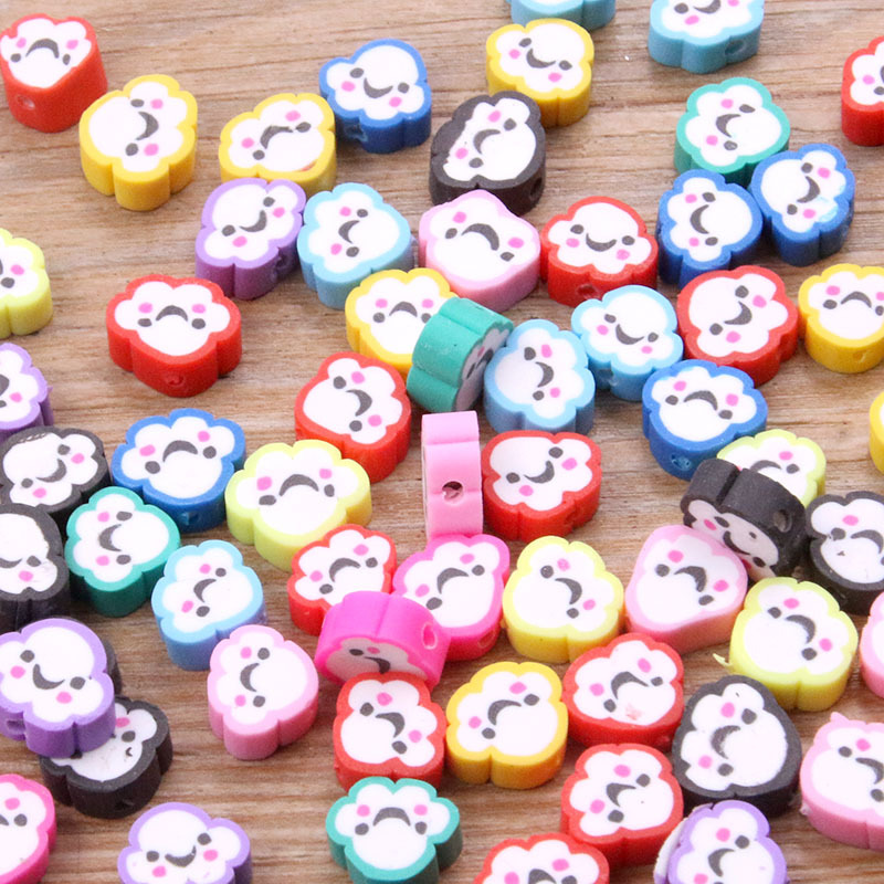 27 color mezclado suave cerámica Punch pieza animal fruta amor perlas DIY niños collar pulsera