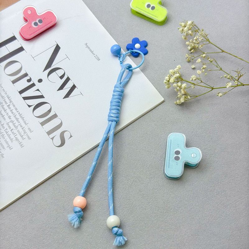 カラフルな編組バッグストラップ diy ビーズ手織り携帯電話ストラップジュエリーペンダント工芸品キーホルダー|undefined