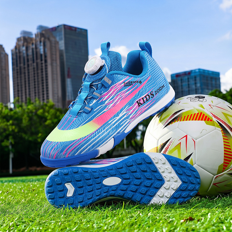 Children's Soccer Shoes With Rotary Buckle For Competition_voghion.com