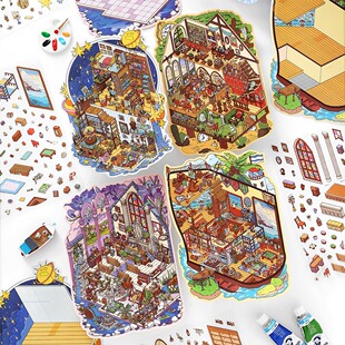 PaperMore2.5D΢�s�쾰�N�� С�����受 �����֎�diy�����≺ƴ�N